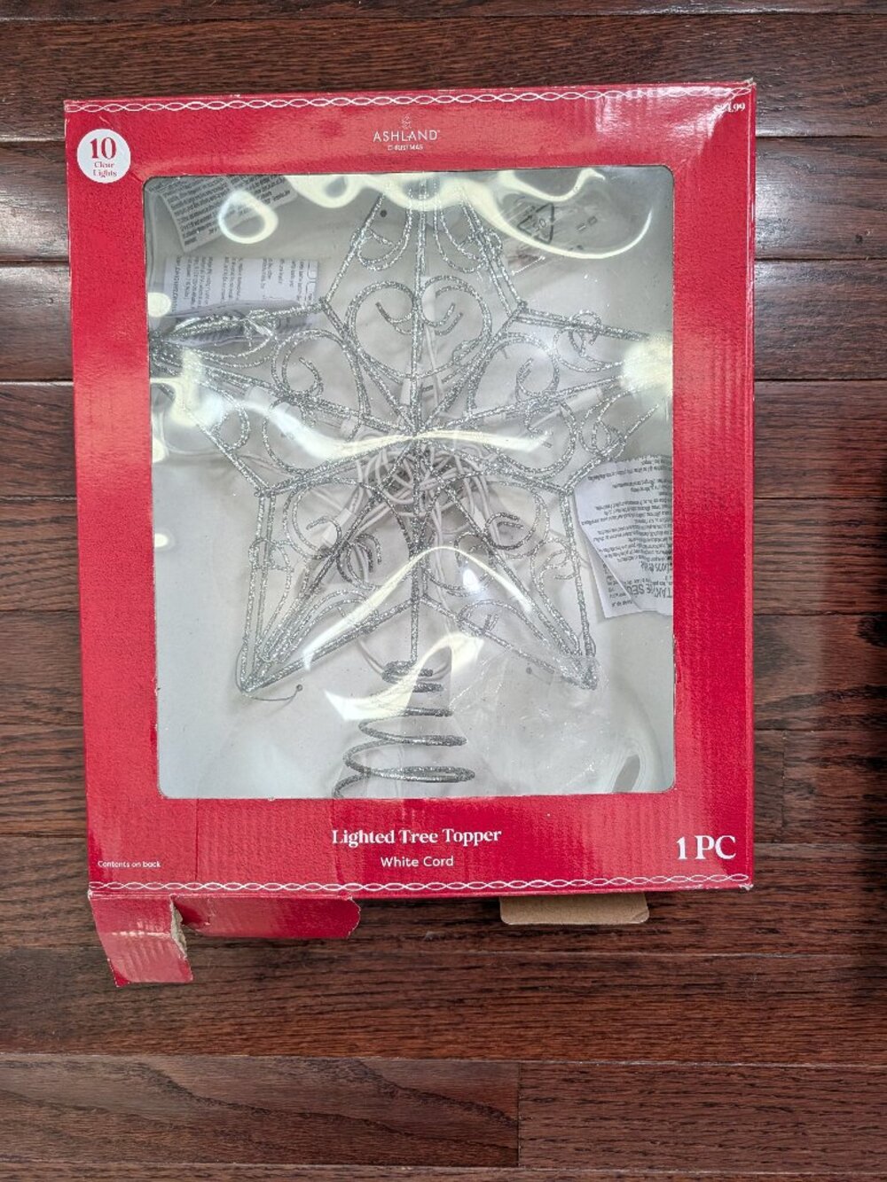 NWT Ashland Silver and White Tree Topper